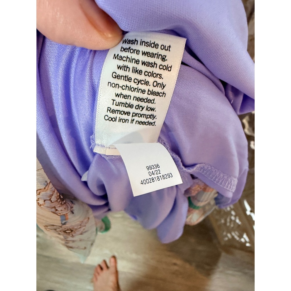 LC Lauren Conrad Purple Floral Metallic Lurex Stripe Maxi Dress Womens Plus 1X - Picture 5 of 9